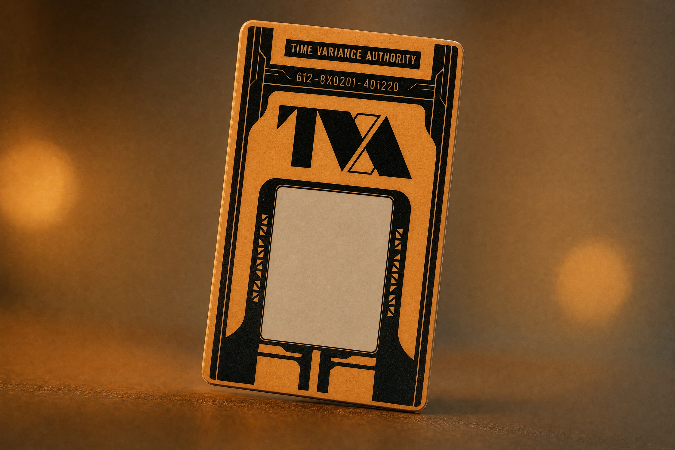 TVA Temporal ID Badge, front face